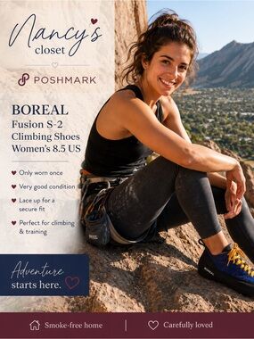 BOREAL Fusion S-2 Climbing Shoes. Womens 7  US